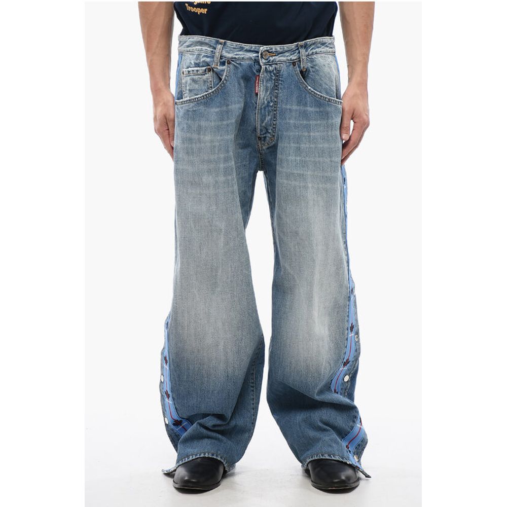 Dsquared² Gerade geschnittene BIG-Jeans mit Logobändern und seitlichen Knöpfen 27