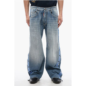 Dsquared² Gerade geschnittene BIG-Jeans mit Logobändern und seitlichen Knöpfen 27