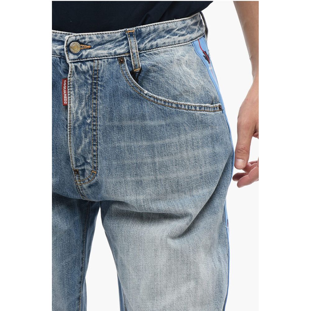 Dsquared² Gerade geschnittene BIG-Jeans mit Logobändern und seitlichen Knöpfen 27