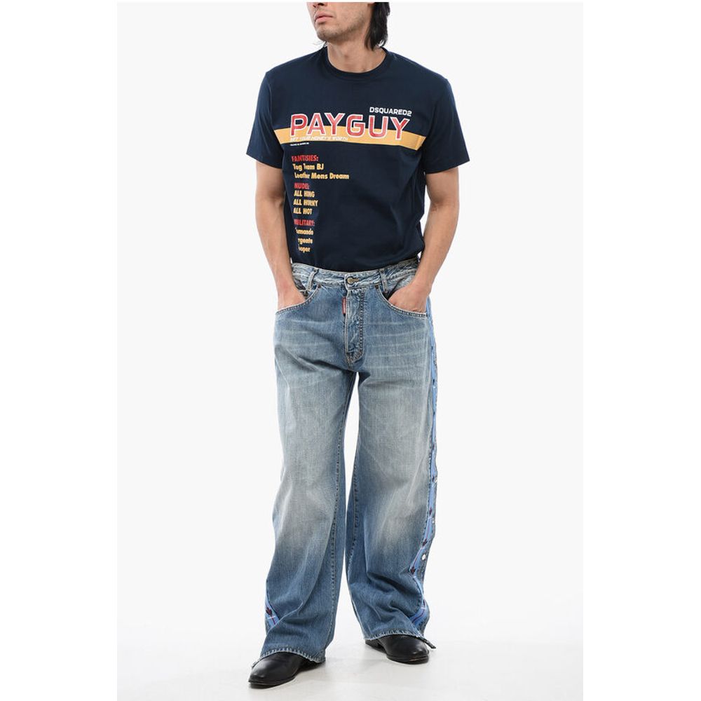 Dsquared² Gerade geschnittene BIG-Jeans mit Logobändern und seitlichen Knöpfen 27