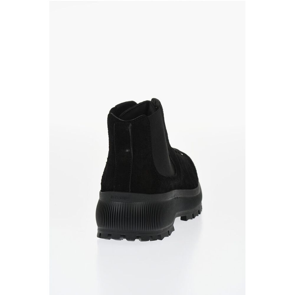 Jil Sander Chelsea-Booties aus Wildleder mit Schnürung und Vibram-Sohle