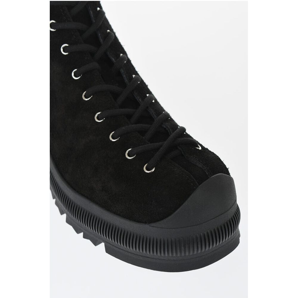 Jil Sander Chelsea-Booties aus Wildleder mit Schnürung und Vibram-Sohle