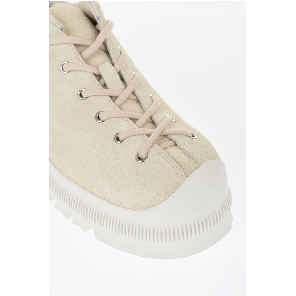 Jil Sander Wildleder-Schnürsenkel-Sneakers mit Vibram-Sohle