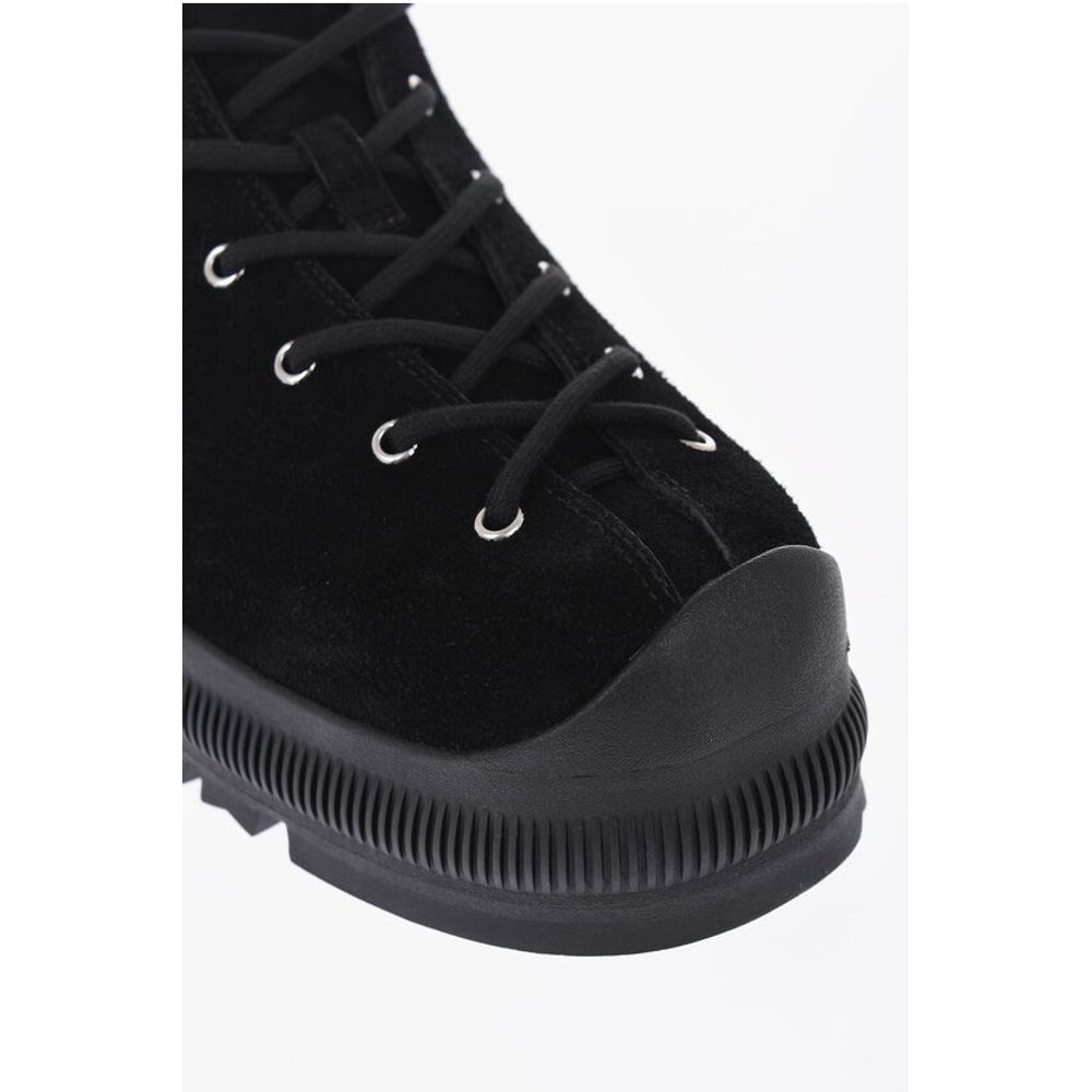 Jil Sander Wildleder-Schnürsenkel-Sneakers mit Vibram-Sohle