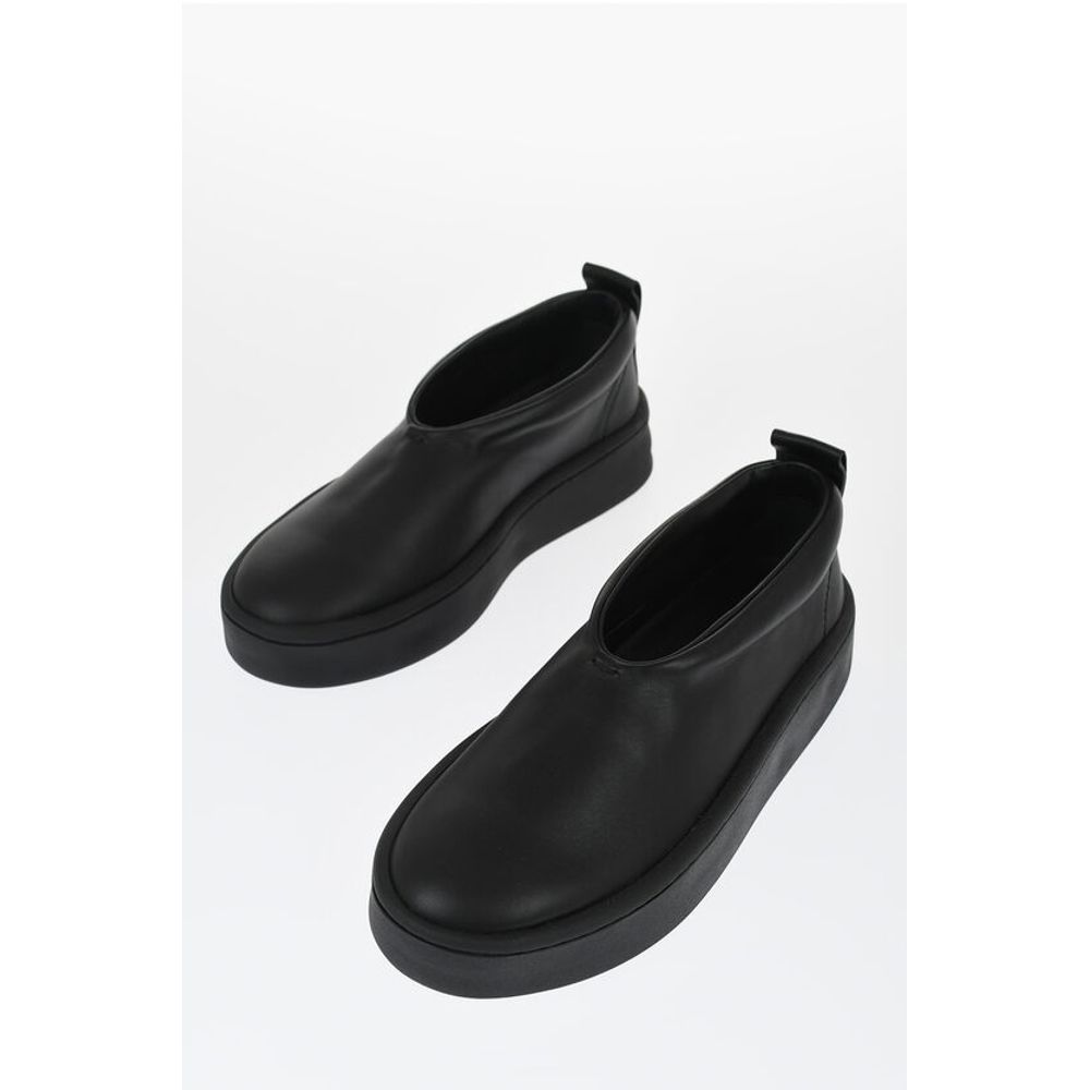 Jil Sander Slipper aus Leder mit Gummisohle