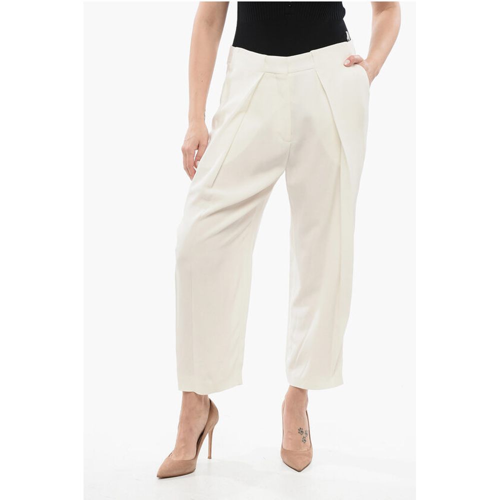 Balmain Einreihige Viskose-Hose in taillierter Passform