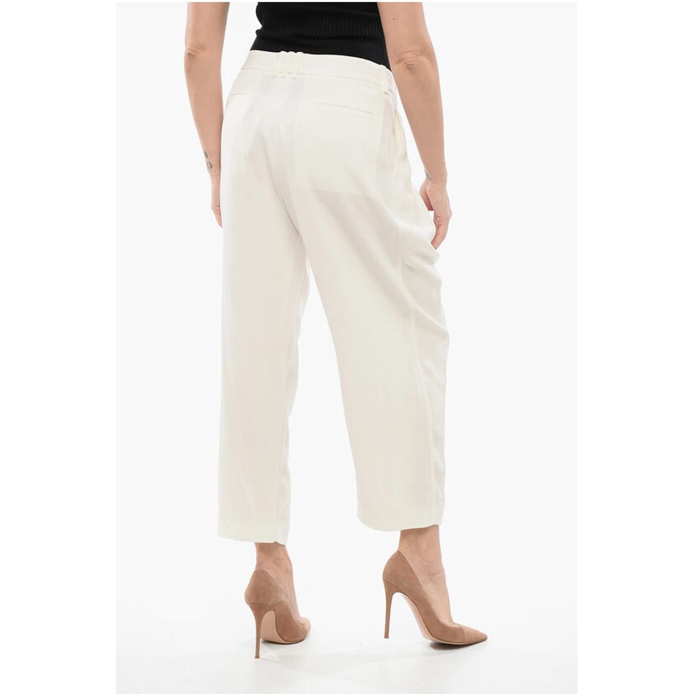 Balmain Einreihige Viskose-Hose in taillierter Passform