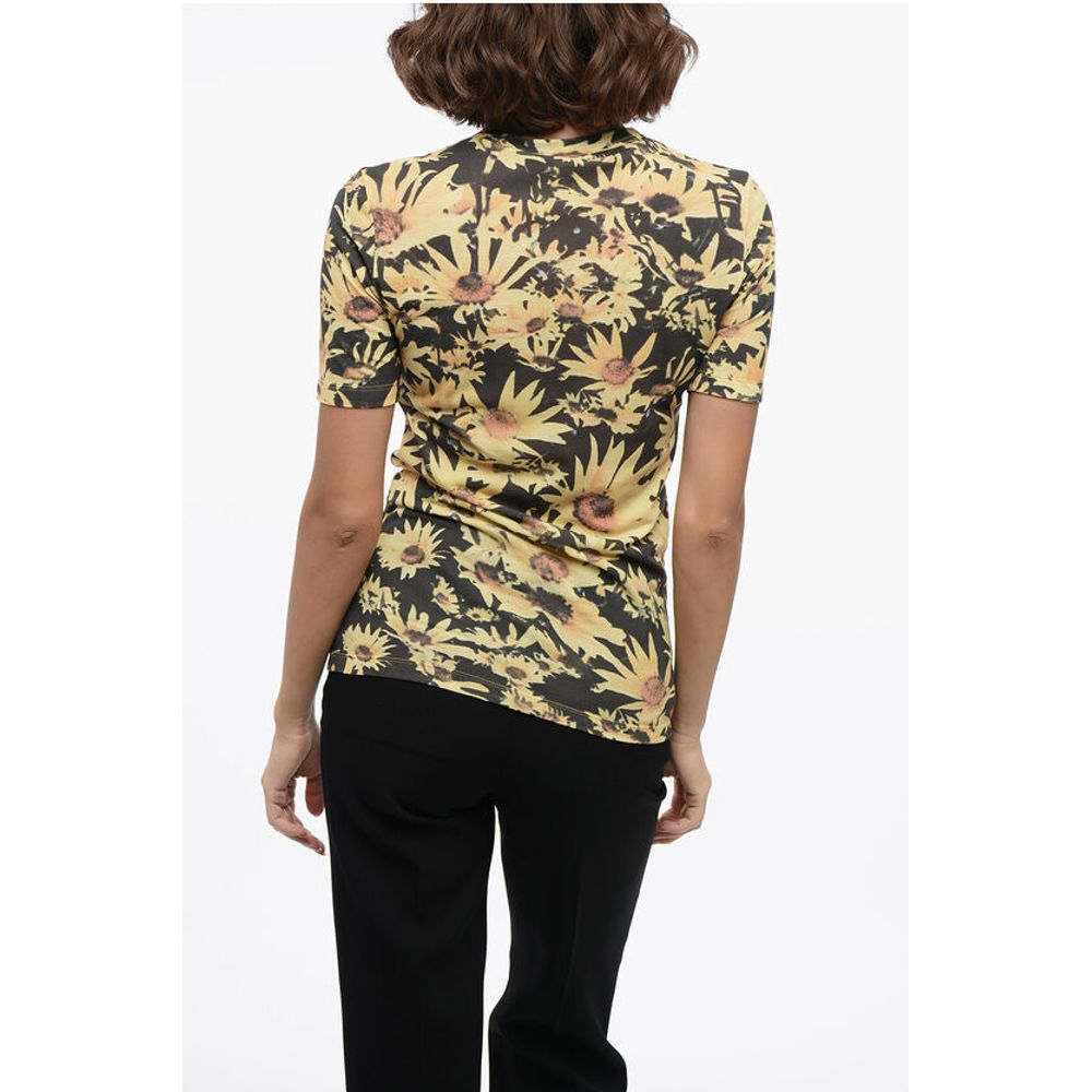 Jil Sander T-Shirt mit Rundhalsausschnitt SUNFLOWER Tech Cotton