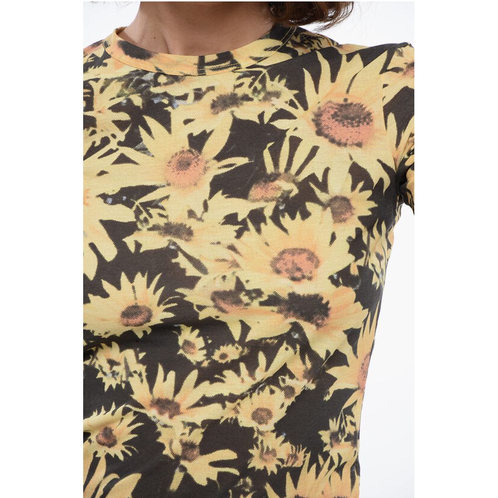 Jil Sander T-Shirt mit Rundhalsausschnitt SUNFLOWER Tech Cotton
