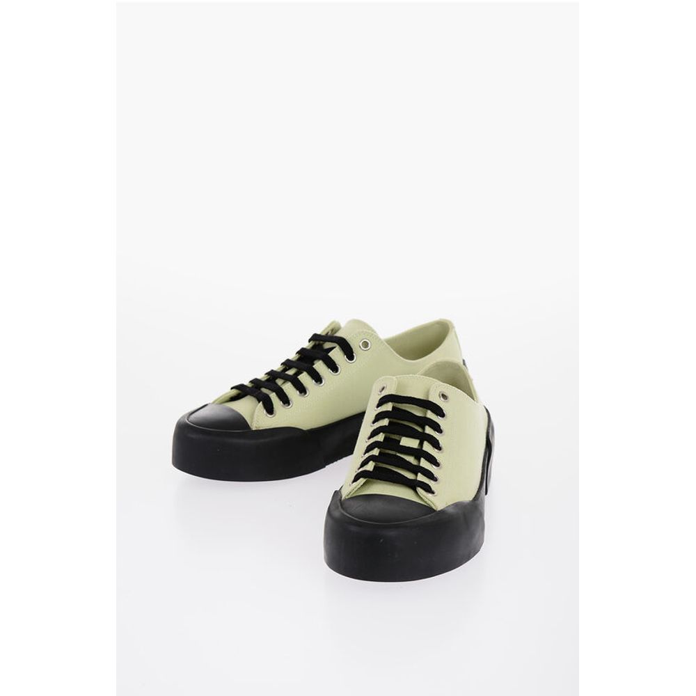 Jil Sander Gummisohle JUNGLE Canvas-Schnürsenkel-Sneakers