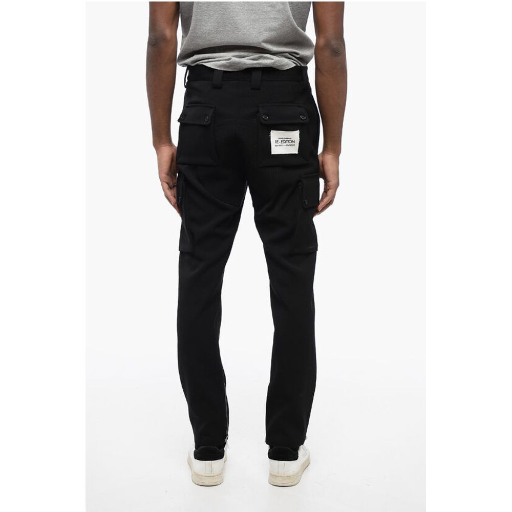 Dolce & Gabbana Cargo-Hose aus Wolle mit Aufnäher