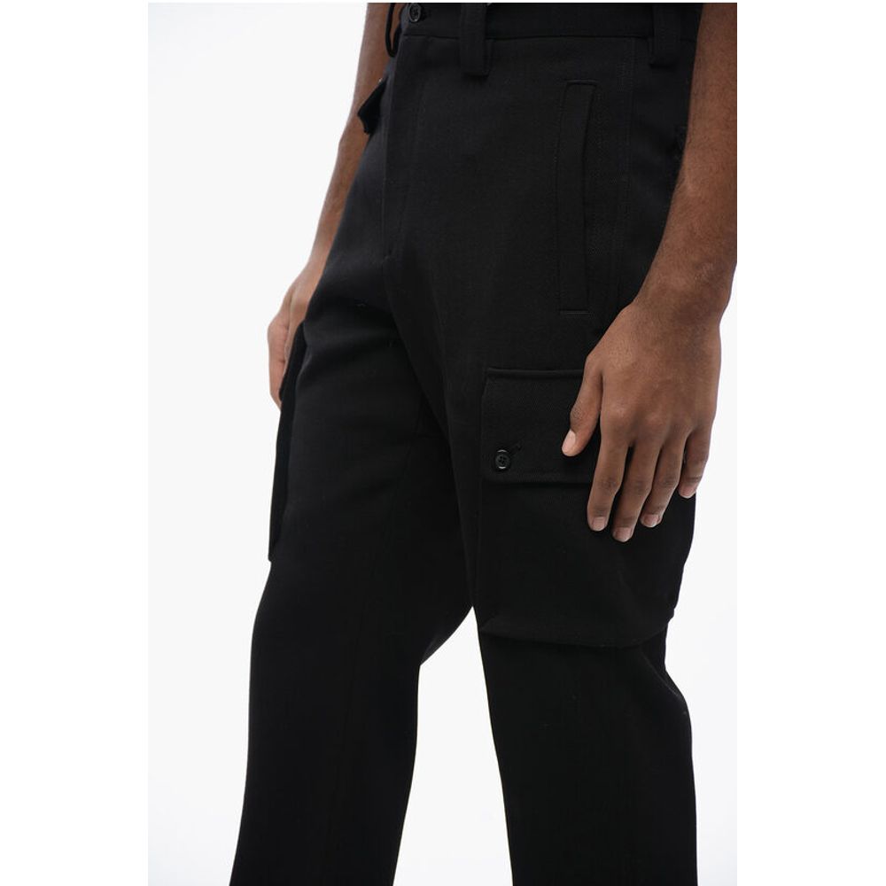 Dolce & Gabbana Cargo-Hose aus Wolle mit Aufnäher