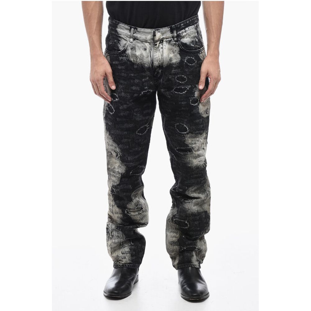 Givenchy Distressed Cotton Half-Coated Lived-in Denims 17cm