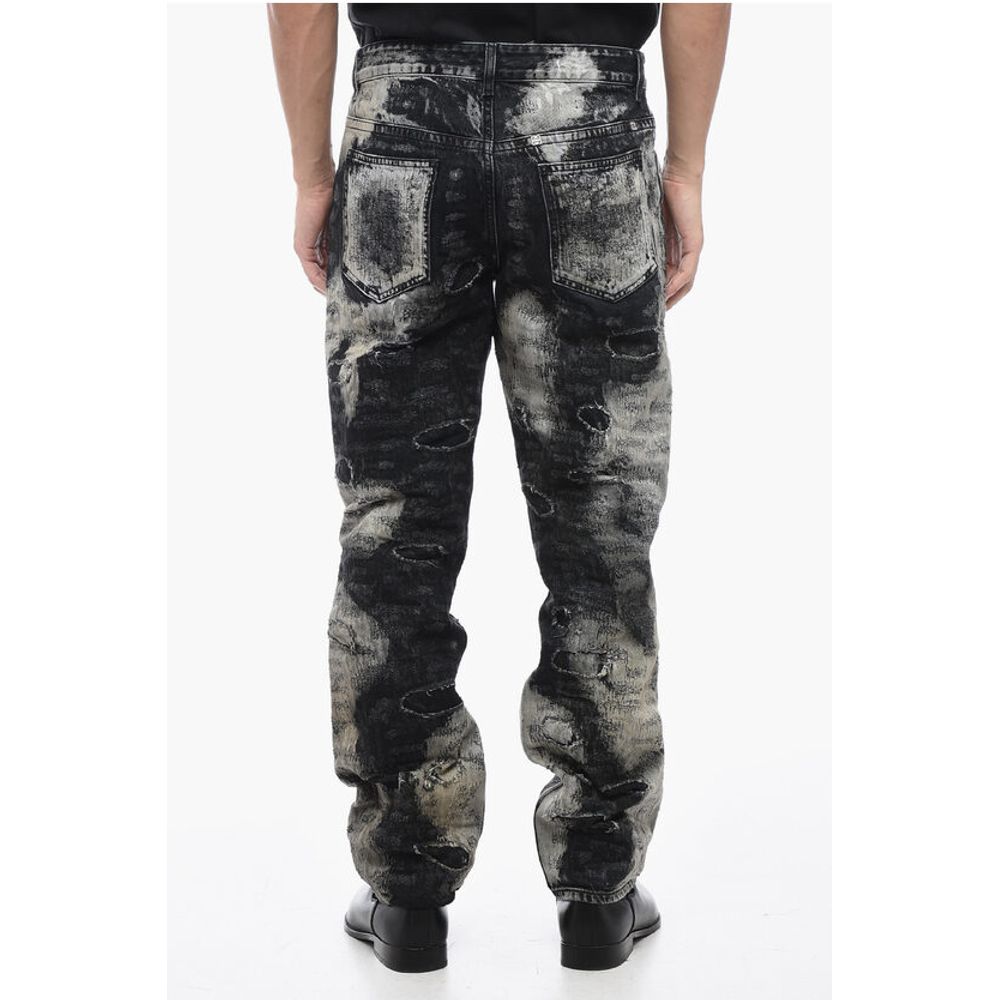 Givenchy Distressed Cotton Half-Coated Lived-in Denims 17cm