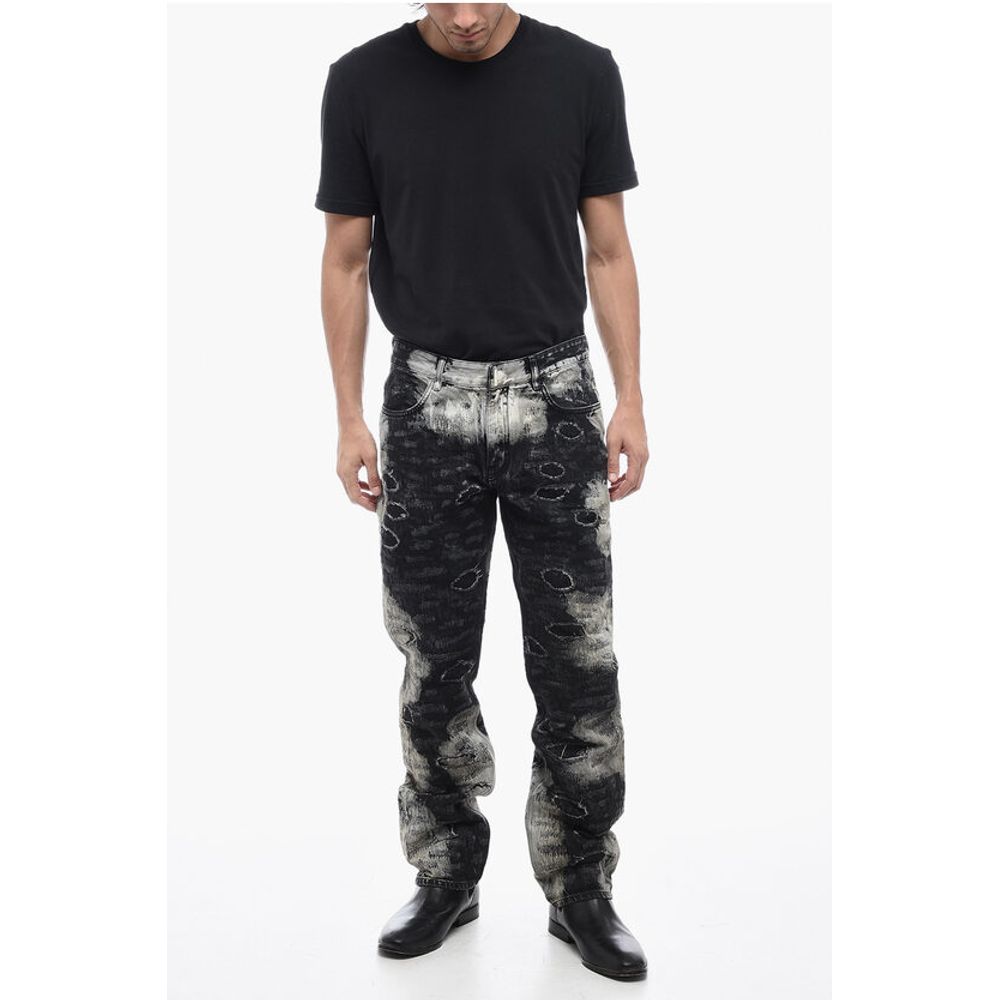 Givenchy Distressed Cotton Half-Coated Lived-in Denims 17cm
