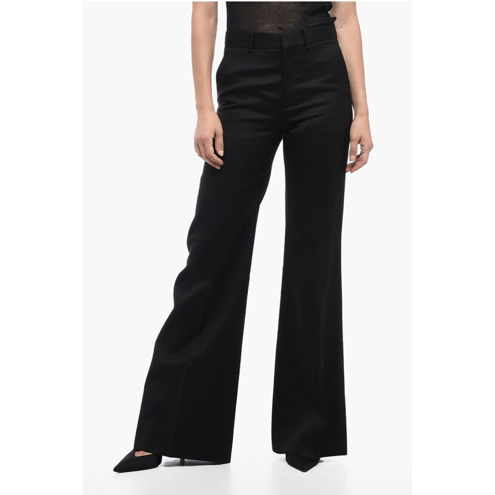 Chloé Hose aus Wolle mit hoher Taille und Schlaghose
