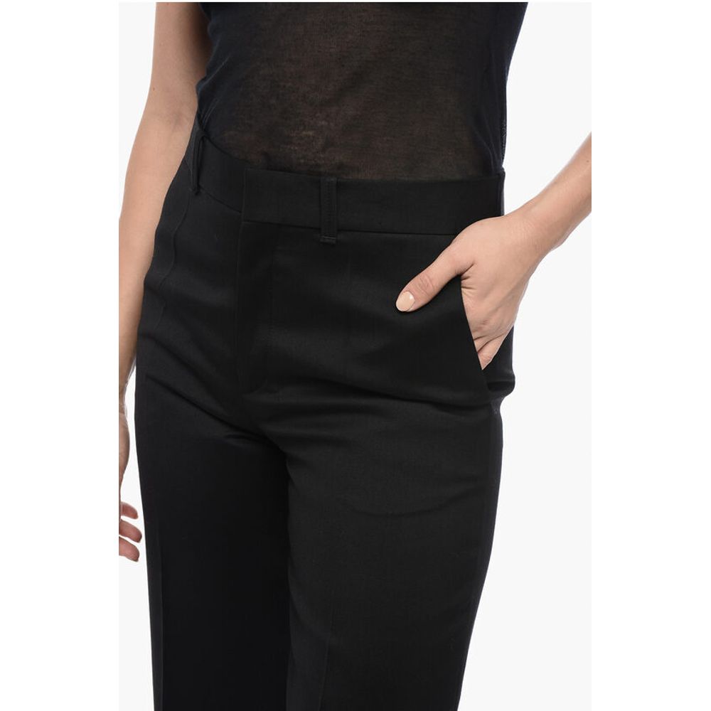 Chloé Hose aus Wolle mit hoher Taille und Schlaghose