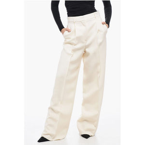 Dior Plissierte Hose aus Wolle mit hoher Taille