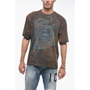 Dsquared² Tie-Dyed Effekt T-WESHER T-Shirt mit Druck