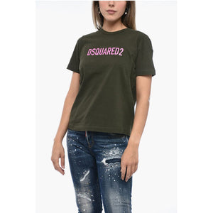Dsquared² Distressed T-Shirt mit Logodruck