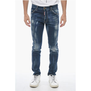 Dsquared² Dunkel gewaschene Cool Guy Denims mit Aufnäher 19cm