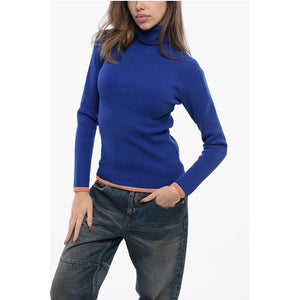 Diesel Gerippter Rollkragenpullover aus Baumwollmischung M-ARIBELLENEW