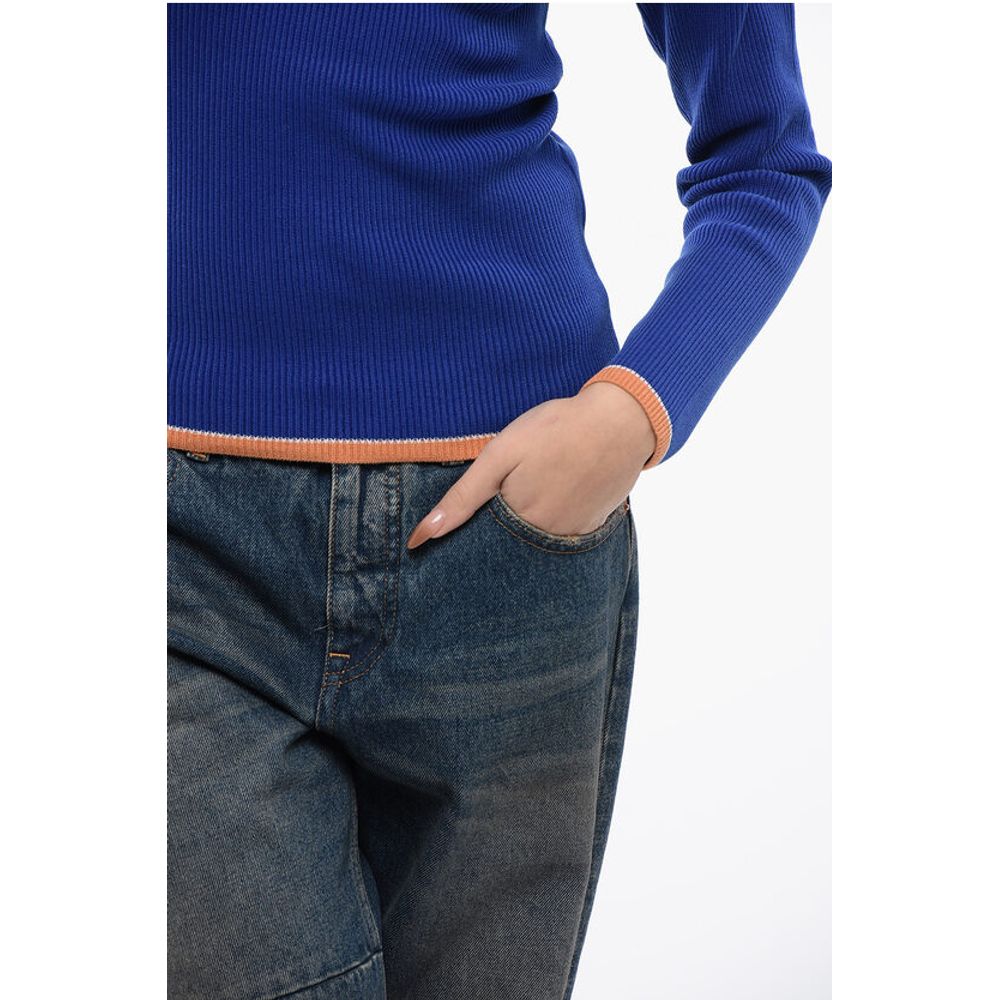 Diesel Gerippter Rollkragenpullover aus Baumwollmischung M-ARIBELLENEW