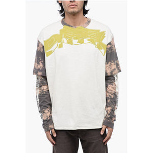 Diesel Doppellagiges T-WESHER T-Shirt mit Tie-Dye-Effekt