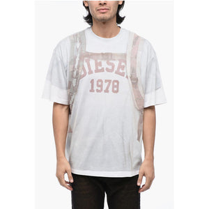 Diesel T-WASH-E3 T-Shirt mit Trompe L'Oeil Druck
