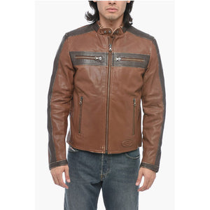 Diesel Gepolsterte Lederjacke mit Vintage-Effekt von L-MUSE