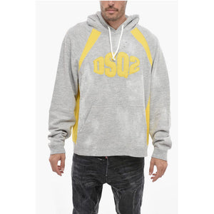 Dsquared² Zweifarbiges Kapuzensweatshirt mit gesticktem Logo
