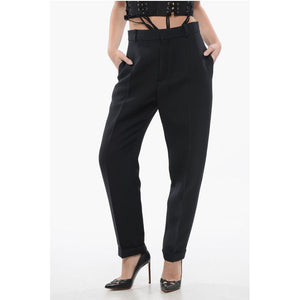 Dior Zigarettenhose aus Wollmischung mit Bundfalten