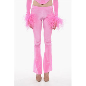 Adriana Hot Couture Boot Cut Chenille-Hose mit seitlichem Logo