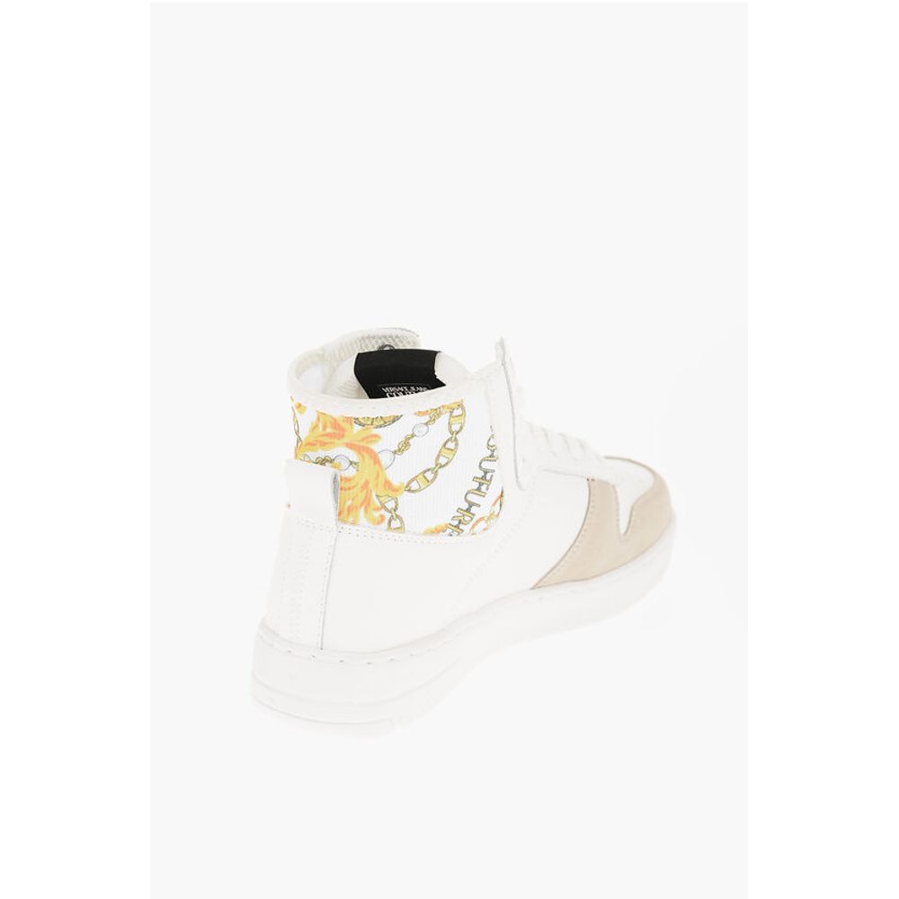 Versace JEANS COUTURE Leder und Stoff MEYSSA High-Top Sneakers wi