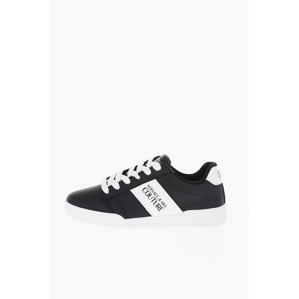 Versace JEANS COUTURE Zweifarbige Leder BROOKLYN Low-Top Sneakers mit