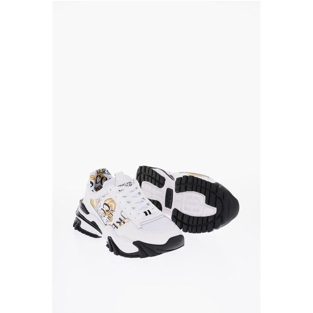 Versace JEANS COUTURE Leder-Sneakers mit Barock-Details 6cm
