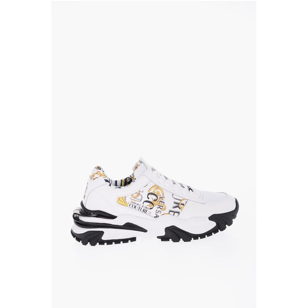 Versace JEANS COUTURE Leder-Sneakers mit Barock-Details 6cm