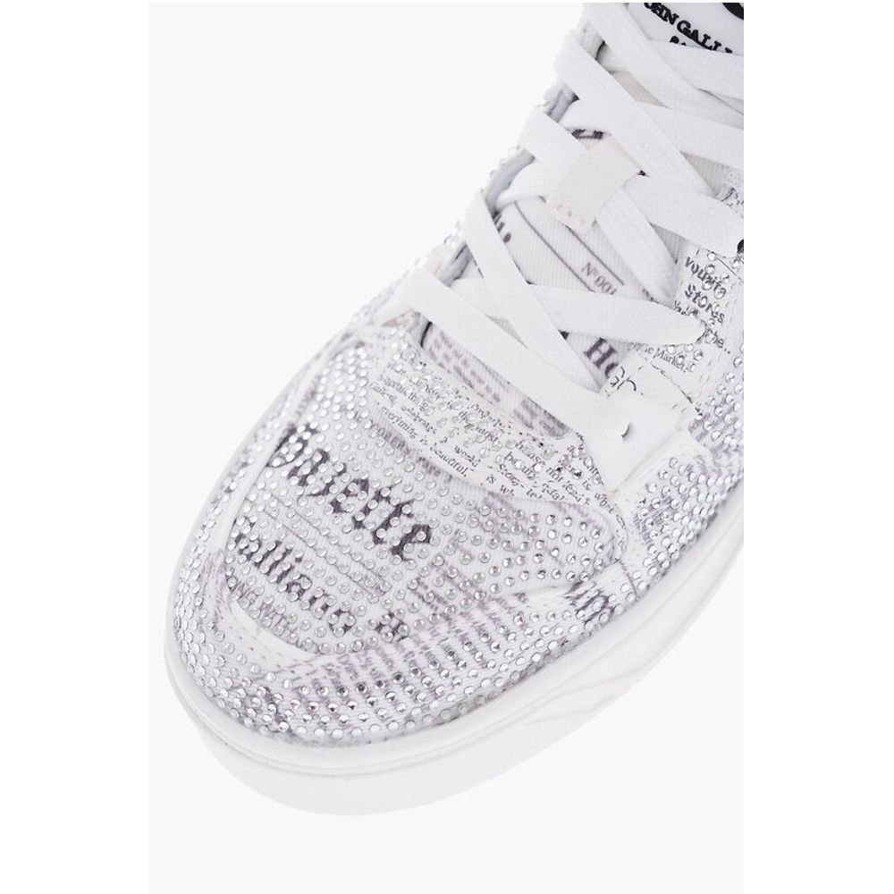 John Galliano GAZETTE Sneakers aus Stoff mit Strass-Verzierung