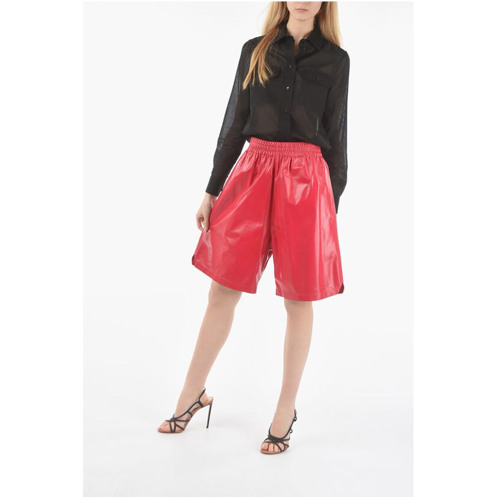 Bottega Veneta Ungefütterte Lammfell-Shorts mit elastischem Bund