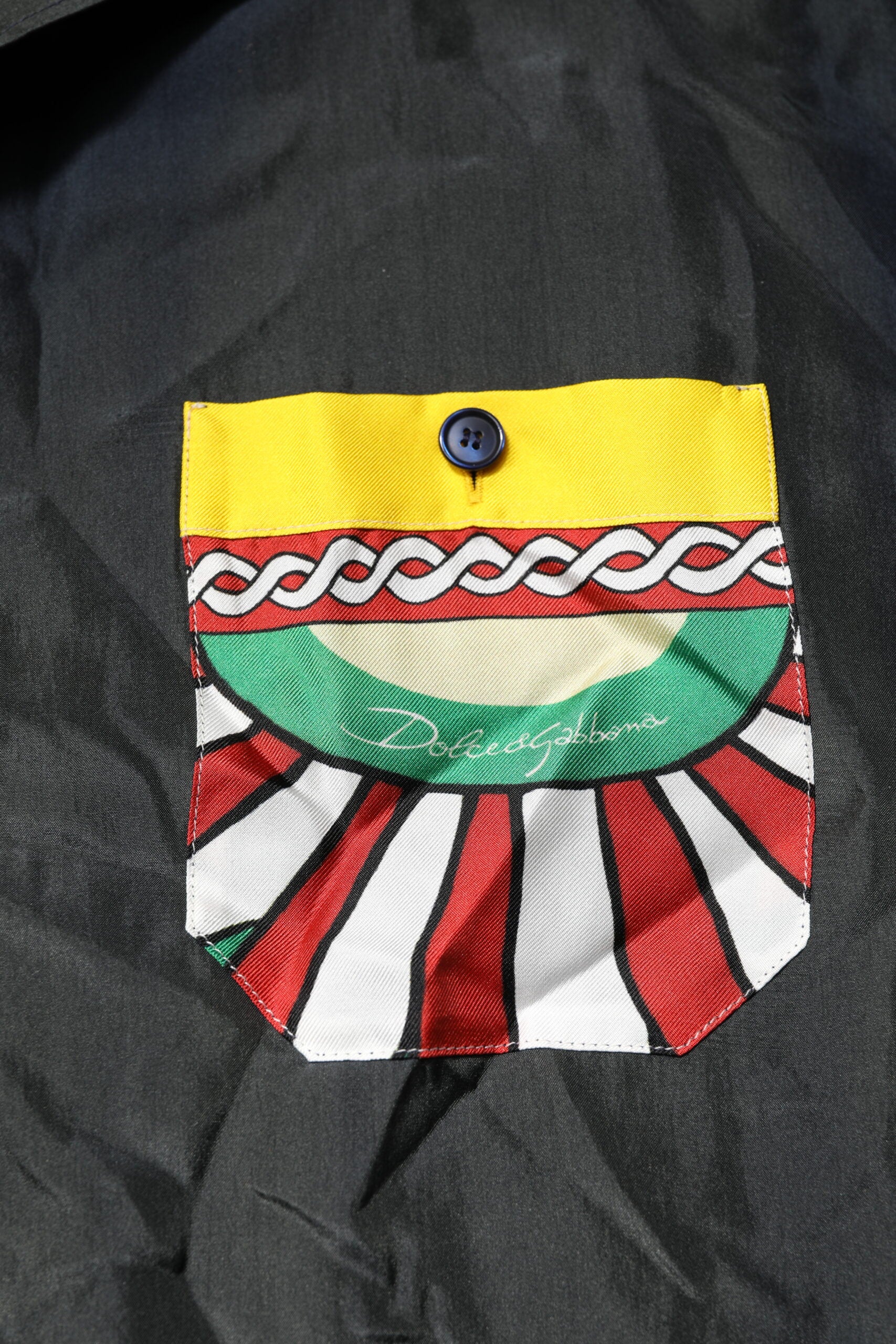 Dolce & Gabbana Schwarz Seide Kurze Ärmel Männer Casual Shirt