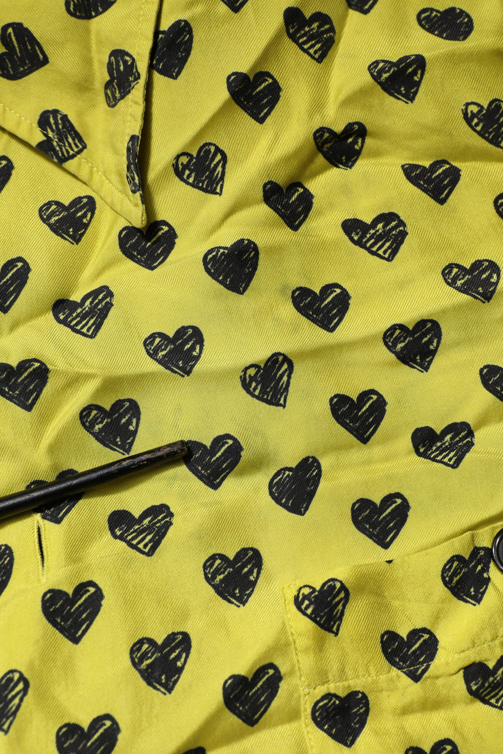 Dolce & Gabbana Gelbes Herz Kurzärmeliges Männer Freizeithemd