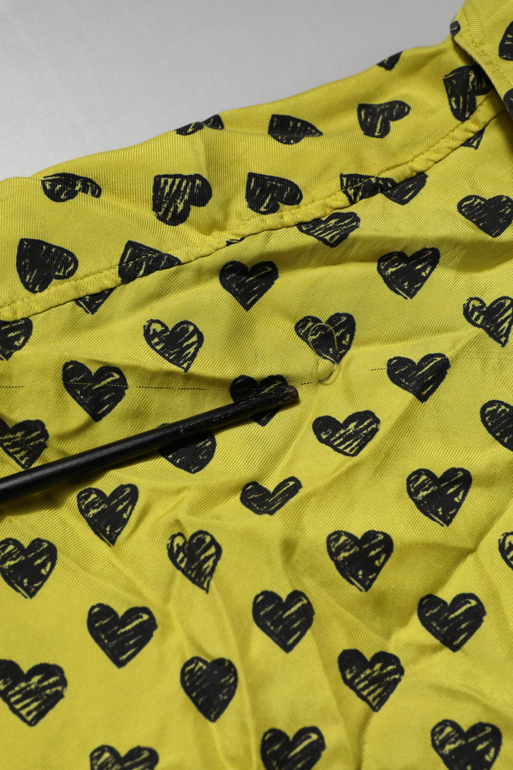 Dolce & Gabbana Gelbes Herz Kurzärmeliges Männer Freizeithemd