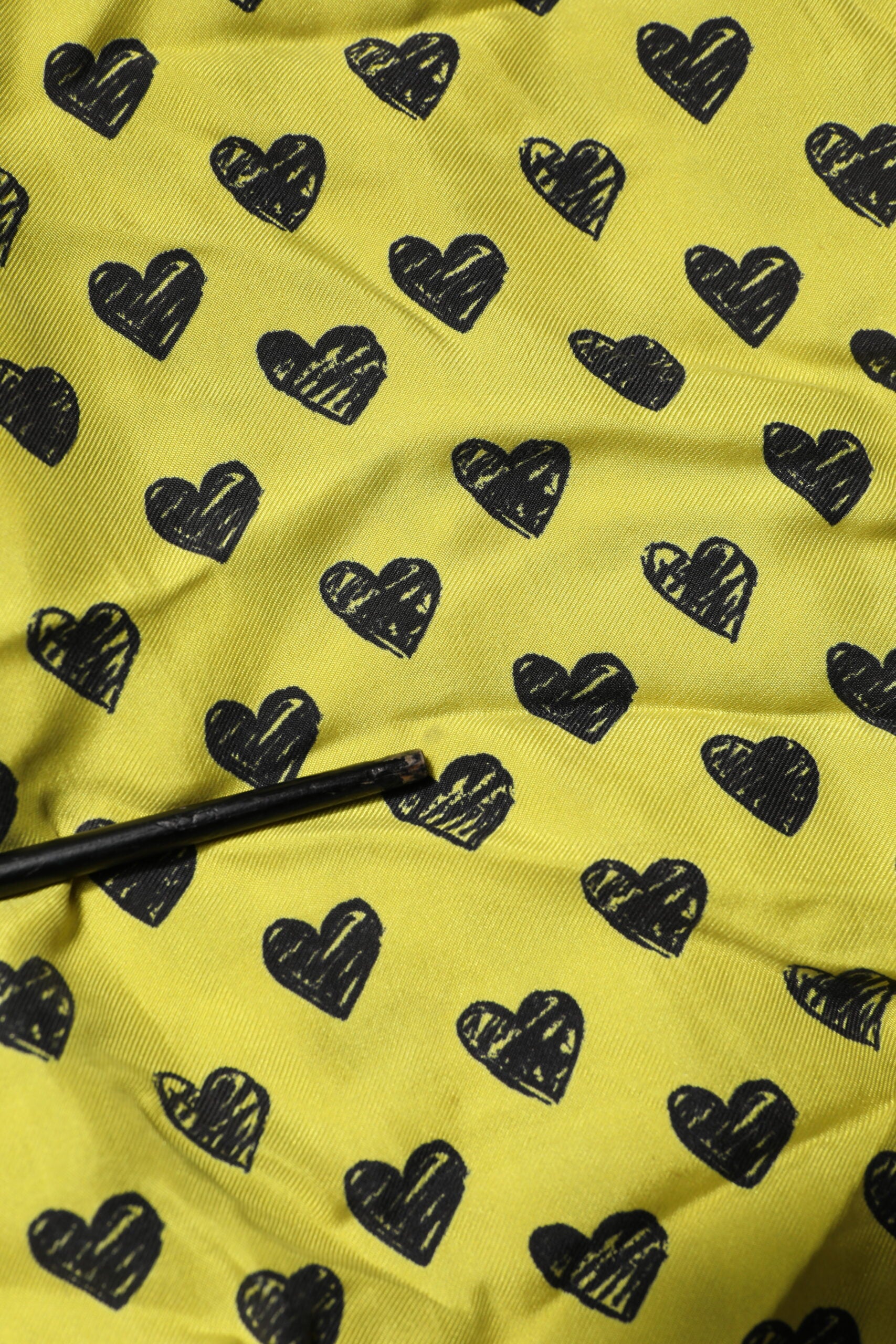 Dolce & Gabbana Gelbes Herz Kurzärmeliges Männer Freizeithemd