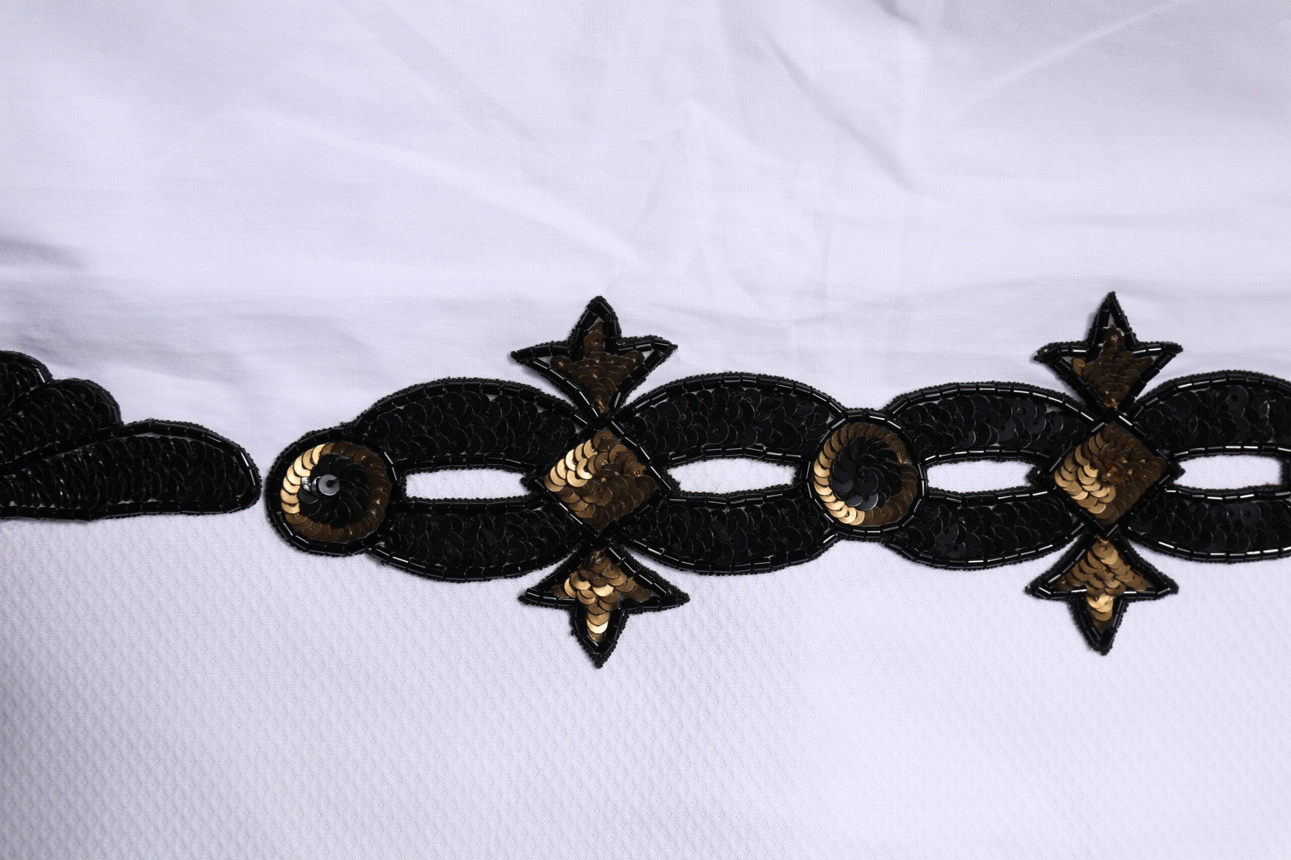 Dolce & Gabbana Weißes GOLD verschönertes formelles Herrenhemd