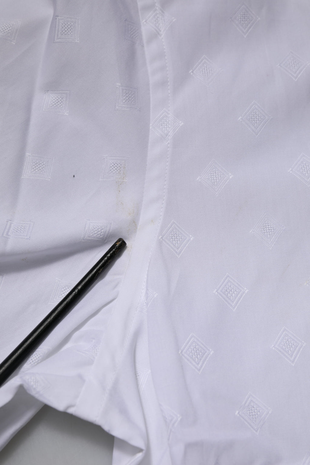 Dolce & Gabbana Weißes Lätzchen Baumwoll-Popeline GOLD Formelles Hemd