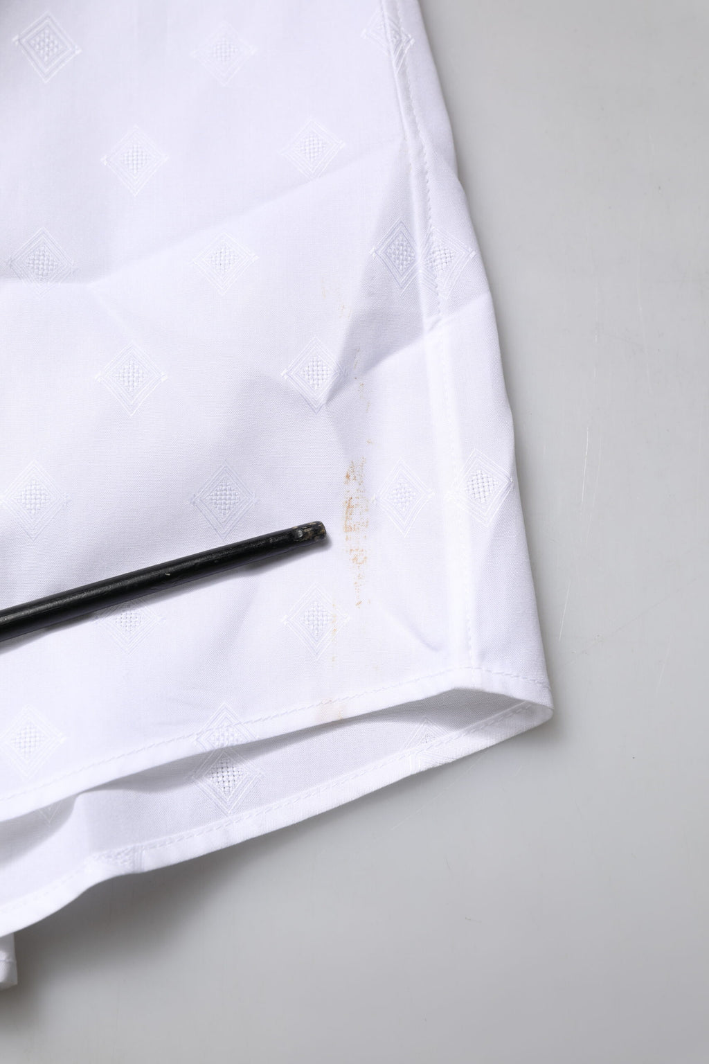 Dolce & Gabbana Weißes Lätzchen Baumwolle Popeline GOLD Herren Hemd