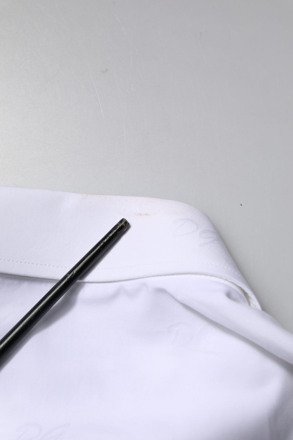 Dolce & Gabbana Weißes GOLD Langärmeliges Kleid Formales Hemd