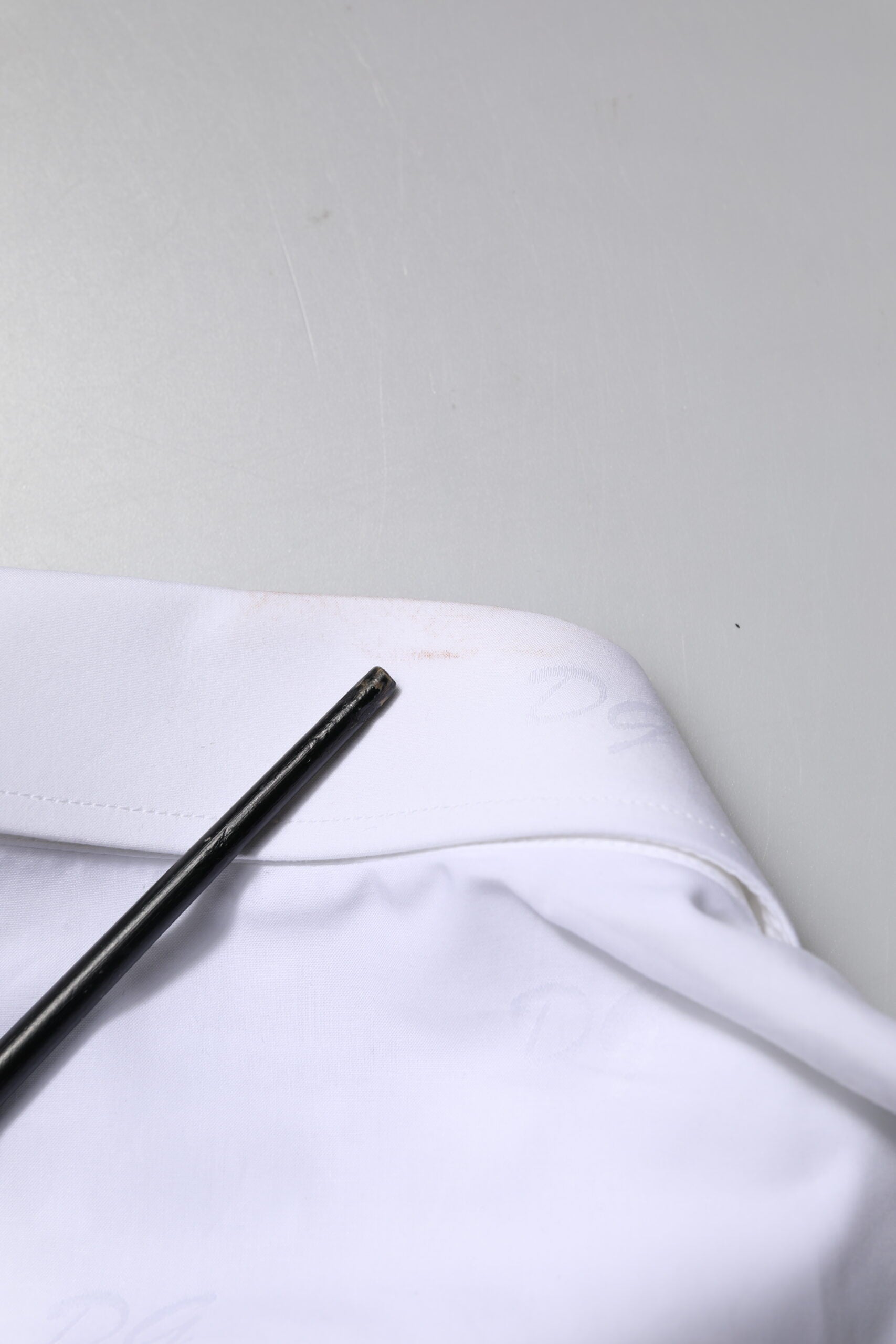 Dolce & Gabbana Weißes GOLD Langärmeliges Kleid Formales Hemd