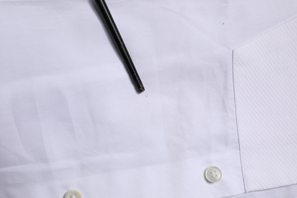 Dolce & Gabbana Weißes Lätzchen Baumwoll-Popeline GOLD Formelles Hemd