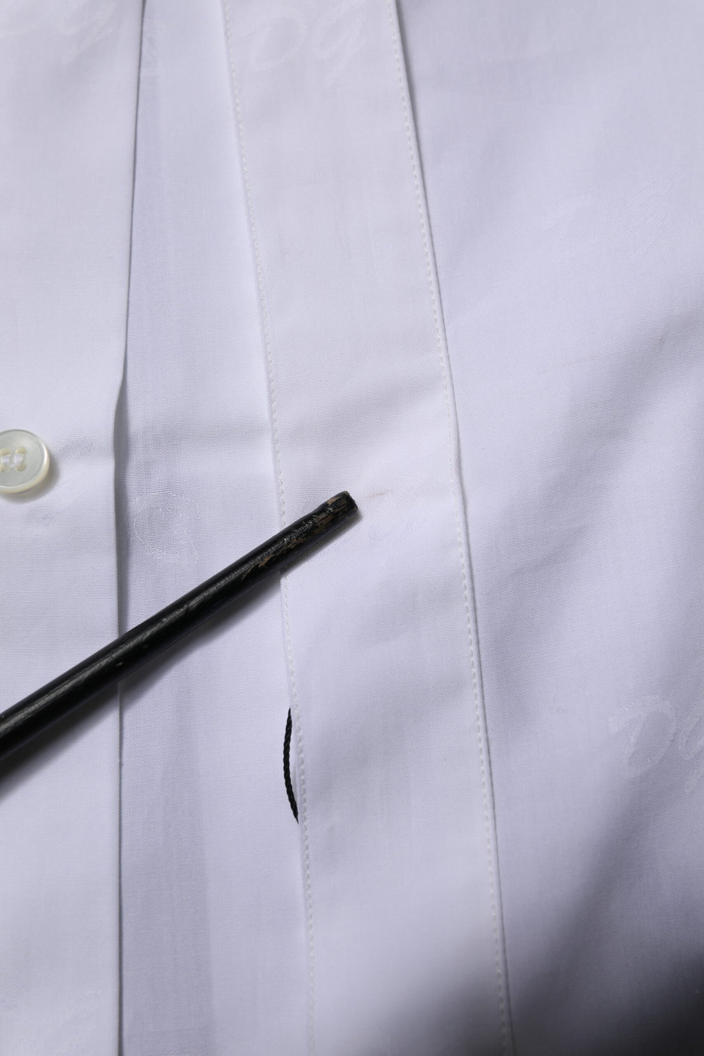 Dolce & Gabbana Weißes GOLD Langärmeliges Kleid Formales Hemd